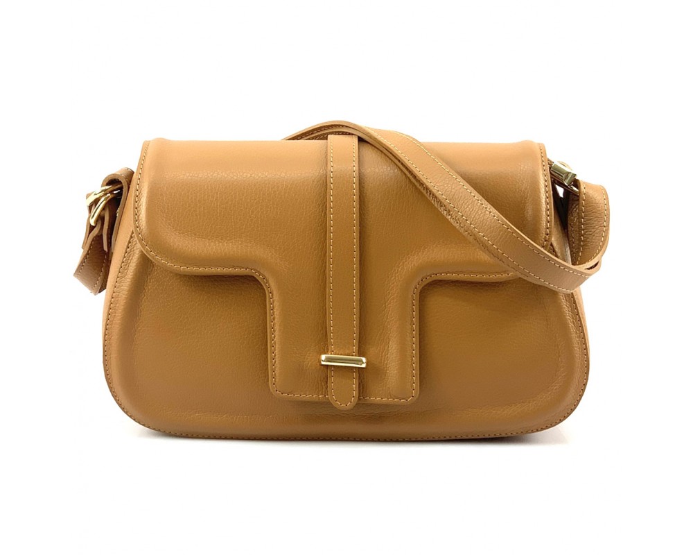 Florence-Leather-Market Leder-Schultertasche Handtasche Pepe Hellbraun 